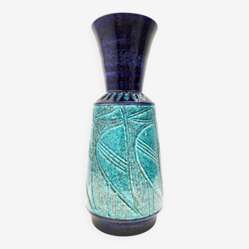 Postmodern Blue and Teal Ceramic Vase