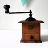 Wooden coffee grinder early 20th