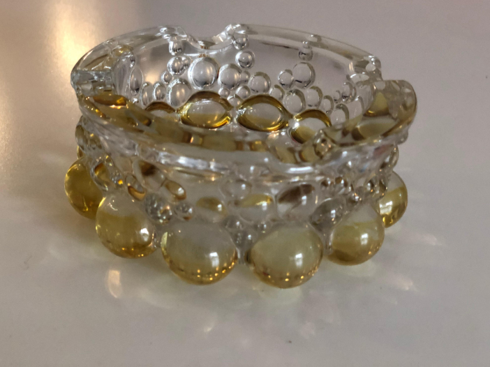 Cendrier en verre art italien du XXème