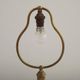 Traditional Style Vintage French Brass Table Lamp Round Footed Base