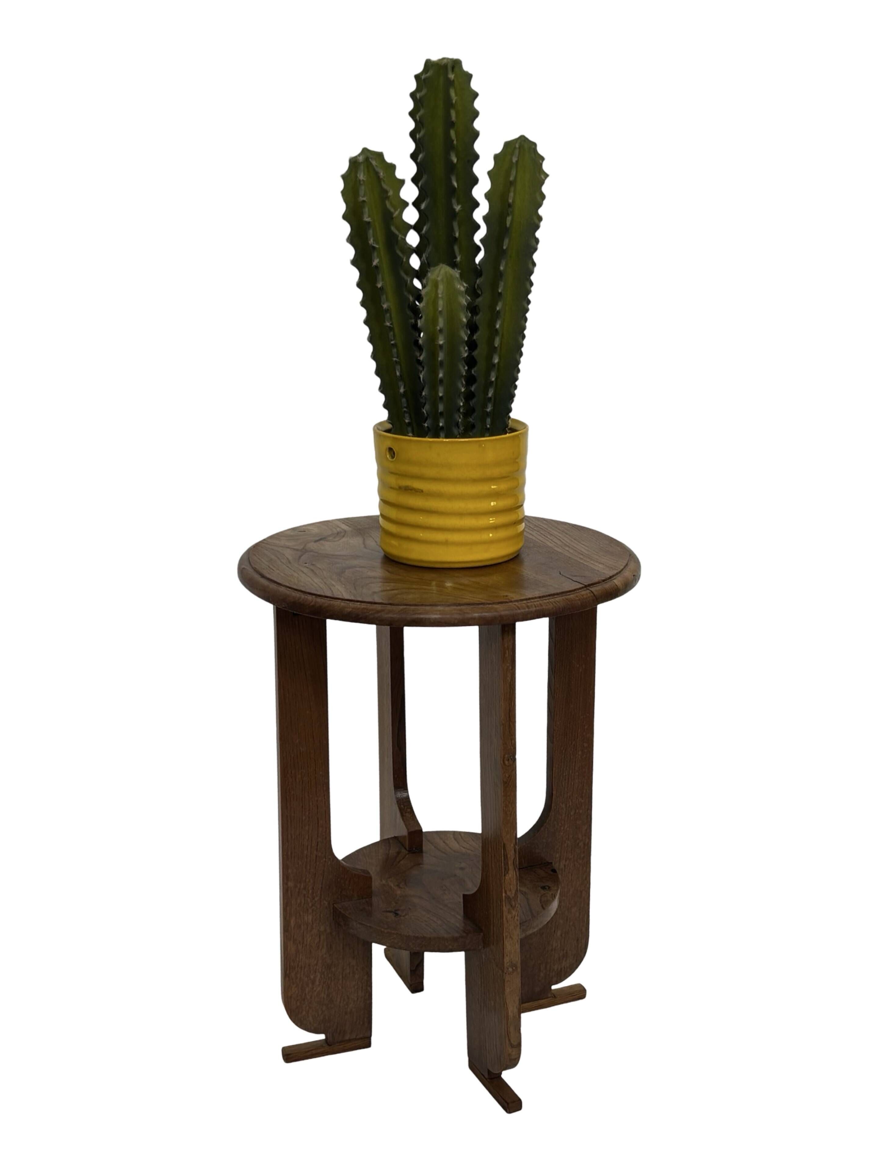 Table d'appoint Art Déco petite en chêne design minimaliste