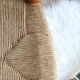 Set of six 1950s chairs in solid wood and straw