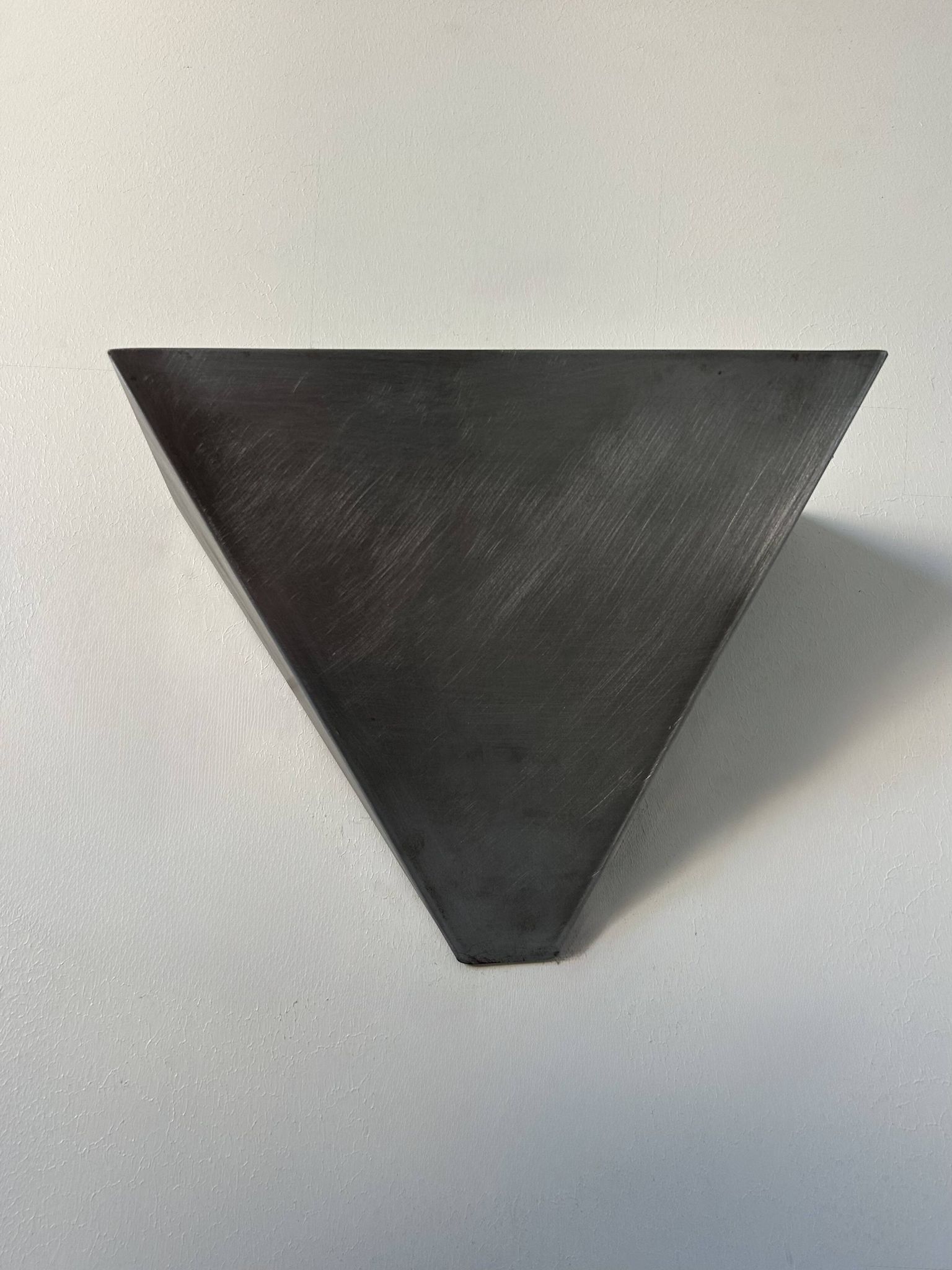 Pair of vintage wall lights, brushed metal, France 1970.