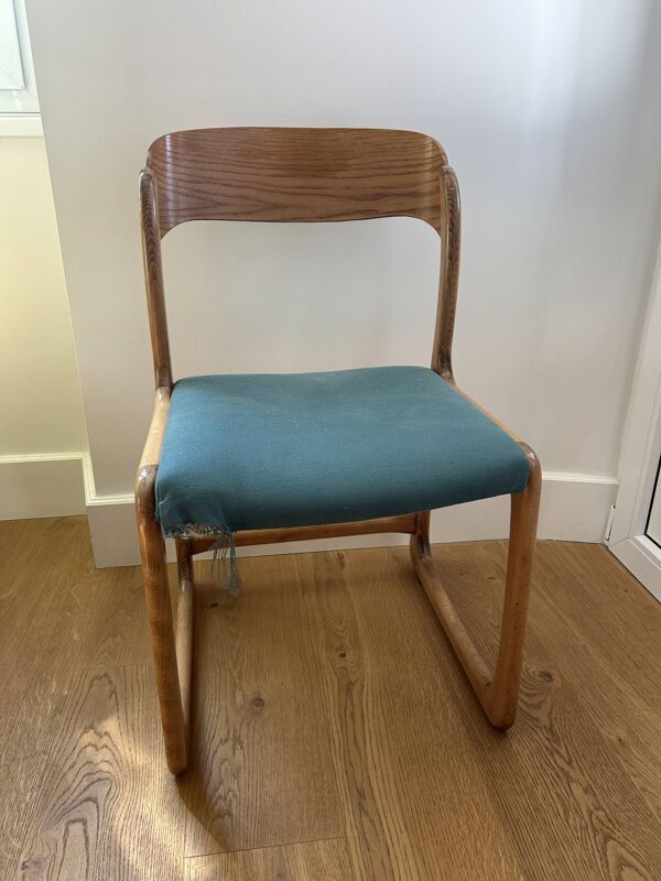 Lot 6 chaises Baumann traineau