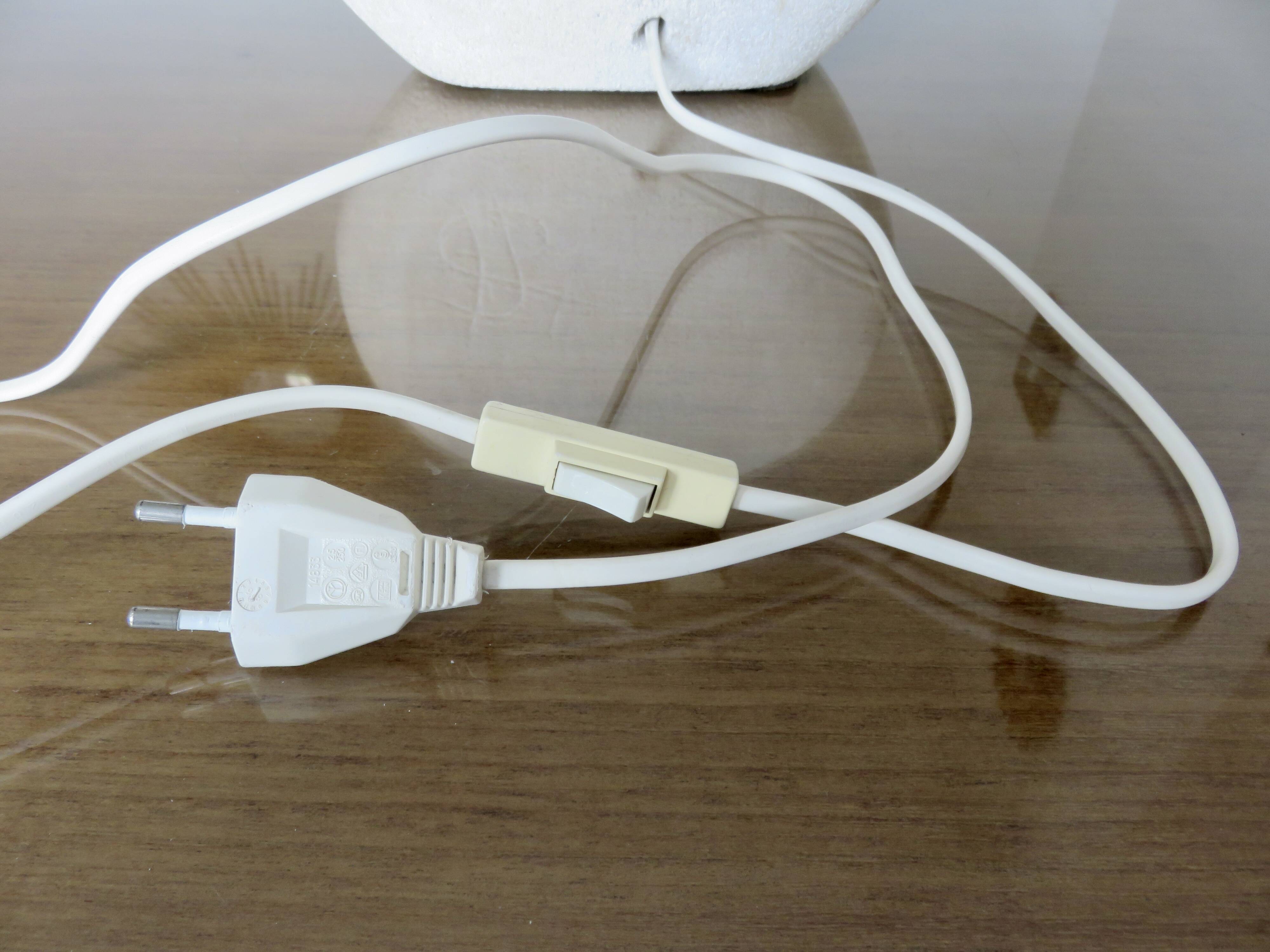 Stone sculpture lamp by Arsène Galisson, signed, 1980