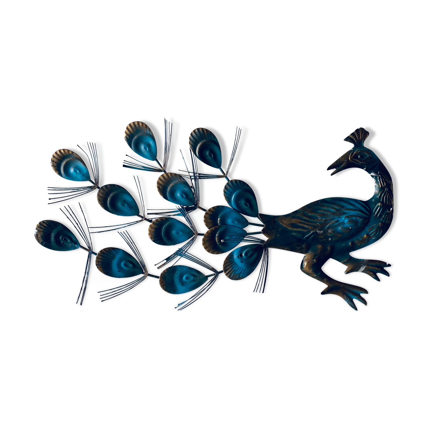 Metal peacock wall decoration