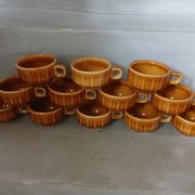 12 antique coffee cups with saucers