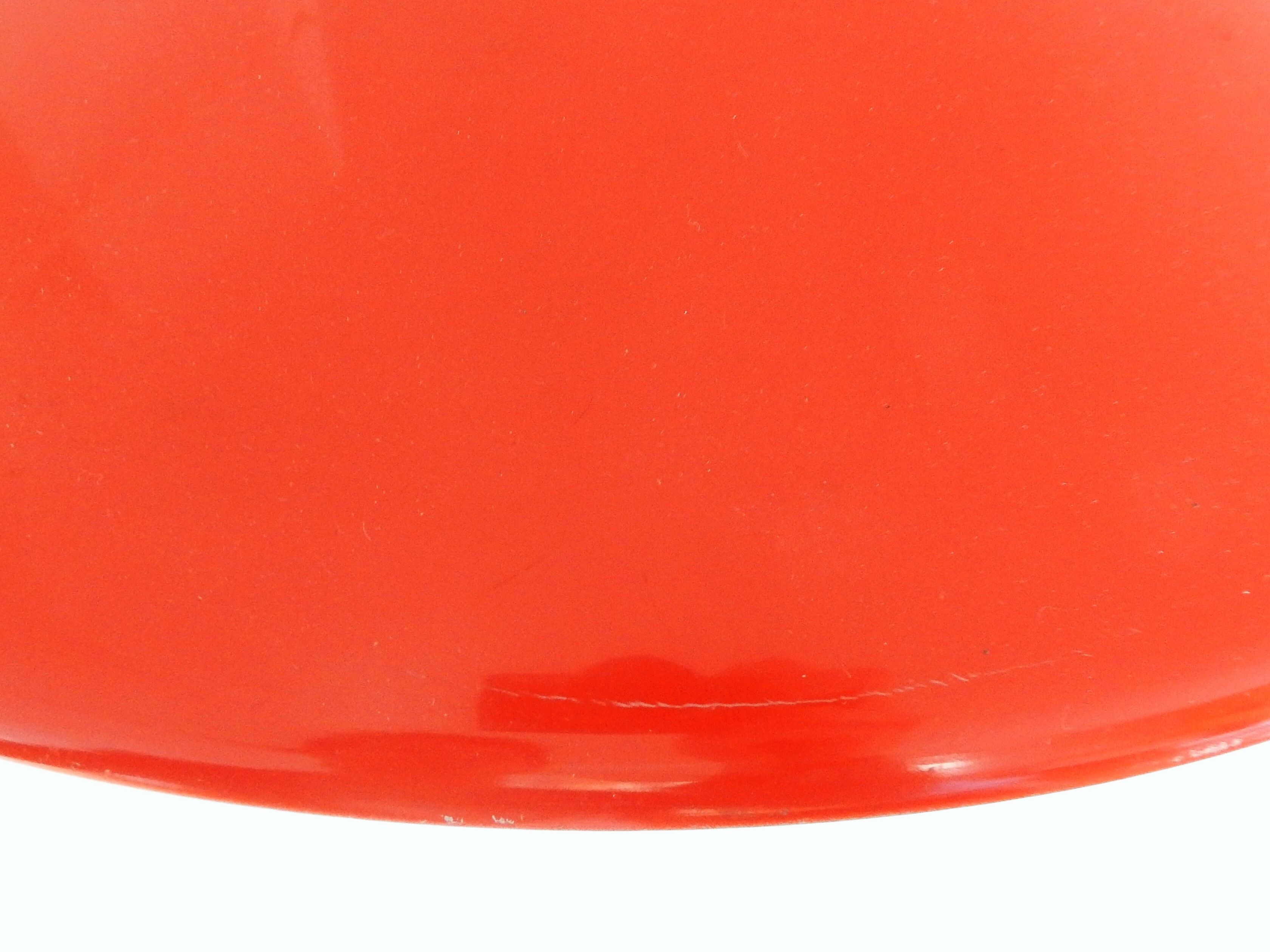 Danish red metal pendant lamp by Preben Fabricius & Jørgen Kastholm for Nordisk Solar, 1960s