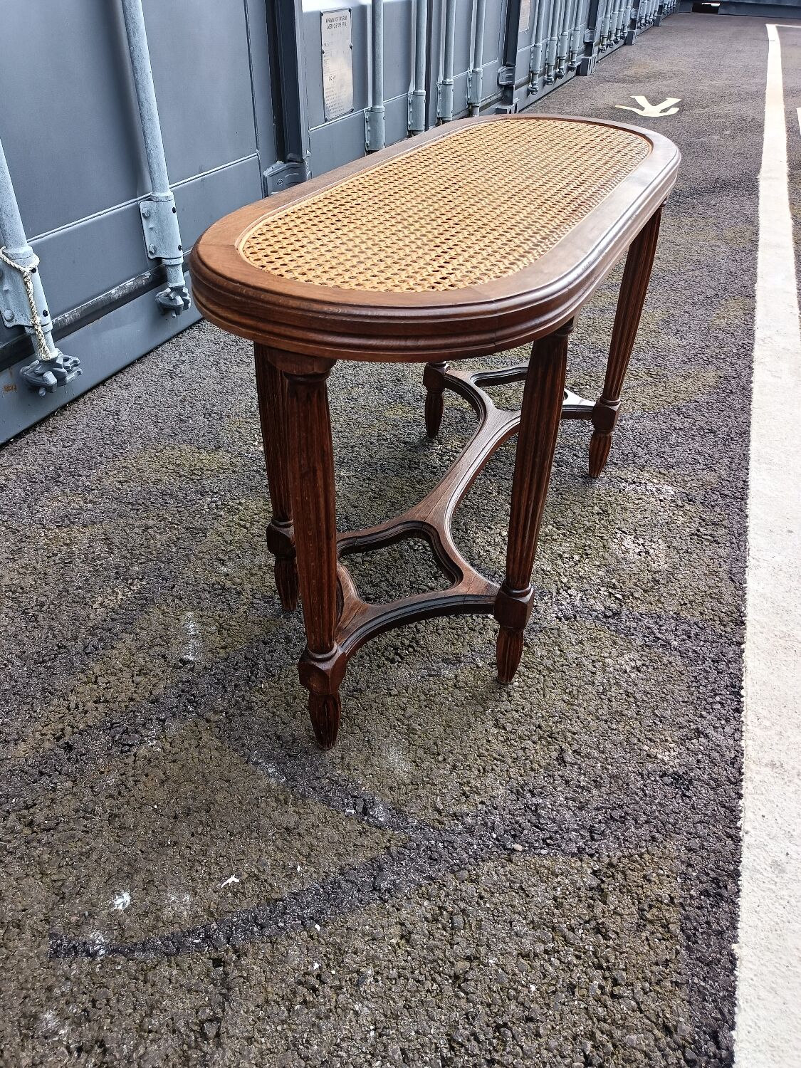 Banquette de piano bois style louis XVI