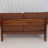 Brown Velvet 2-Seater Sofa by Mobil Girgi, 70s