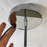 Large Space Age yellow glass hanging light