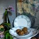 Six old plates iron earth of lunéville model lugano late nineteenth