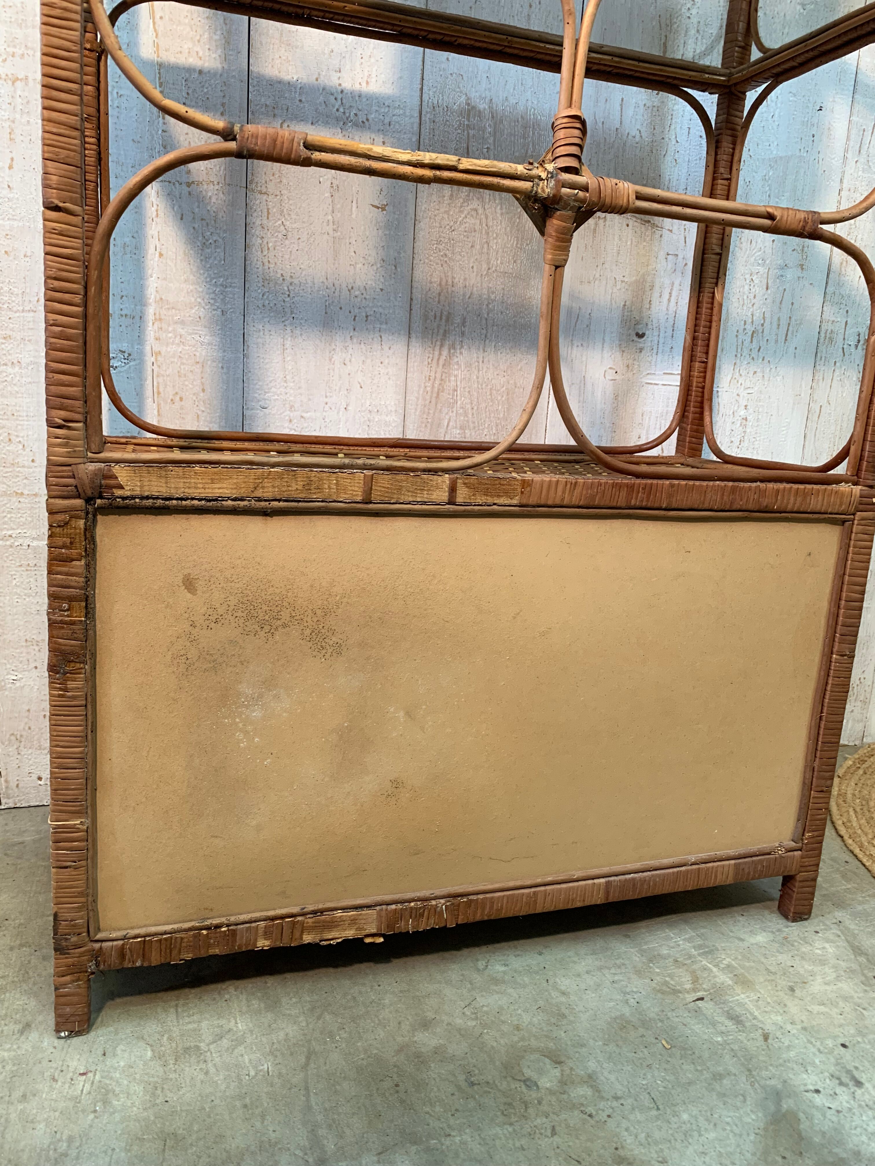Vintage rattan shelf