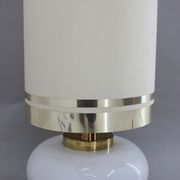 1970s Beautiful Large Glass and Brass Table Lamp ,Italy