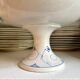 Sarreguemines compotier in white and blue earthenware, "Copenhagen" service - early 20th century