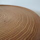 1950s wooden circular flat bowl plate pink beech