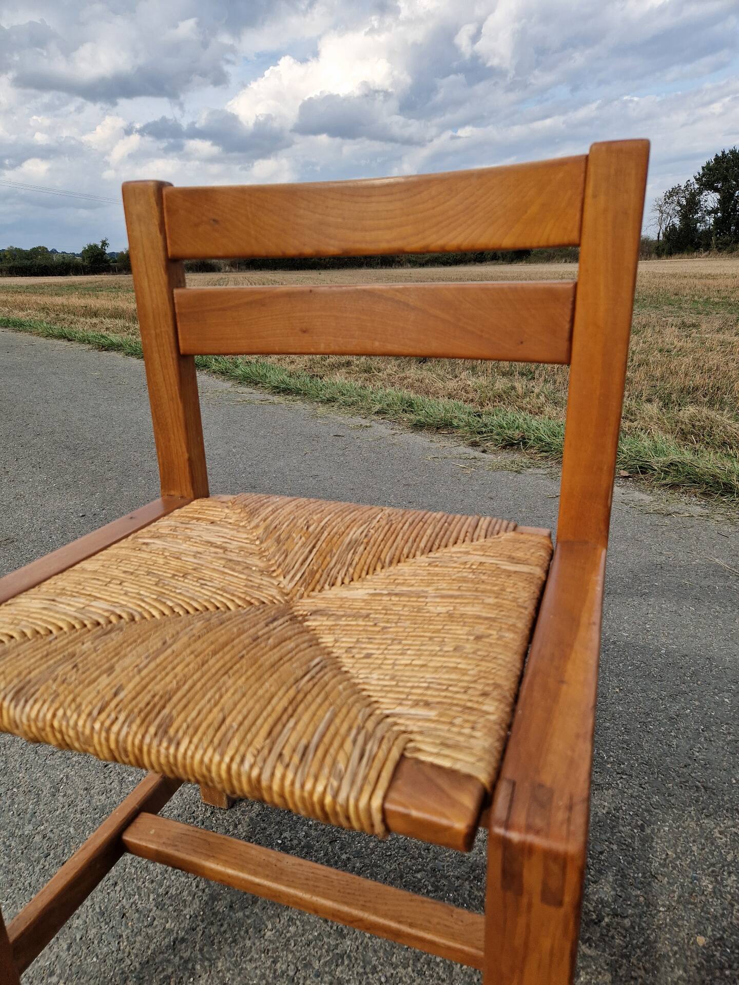 Set of 4 elm chairs from the Regain house.