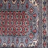 Handmade vintage Uzbek Bukhara rug 64cm x 94cm 1950s