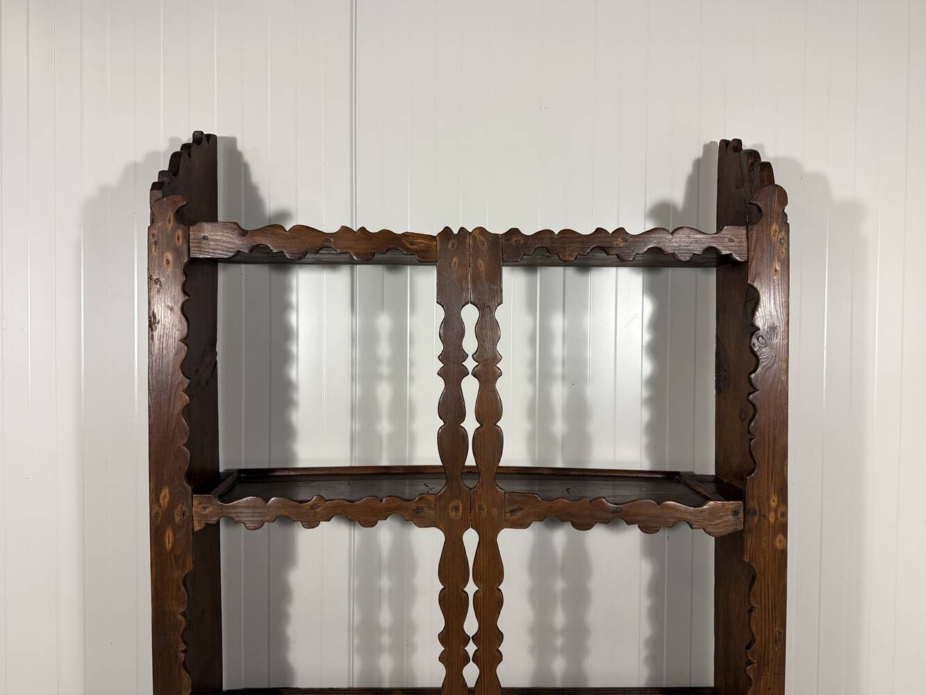 Antique rustic wall unit plate cabinet 1900