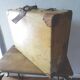Old suitcase, wood and skin