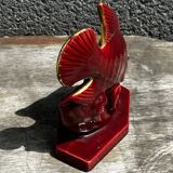 Art Deco sculpture 1930-1940 - Signed ceramic fish