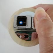 Briquet de table piezo onyx et métal doré, kogen 1970-1980