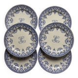 Gien - sublime suite d’assiette plates (x6)