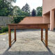 Hand-carved solid wood farm table