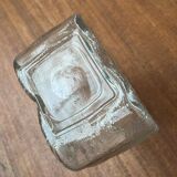 Vintage German glass vase model on the rocks by Lars Hellsten for Walther Glas, 1970s.