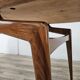 1950s wooden dining table with mirrored top