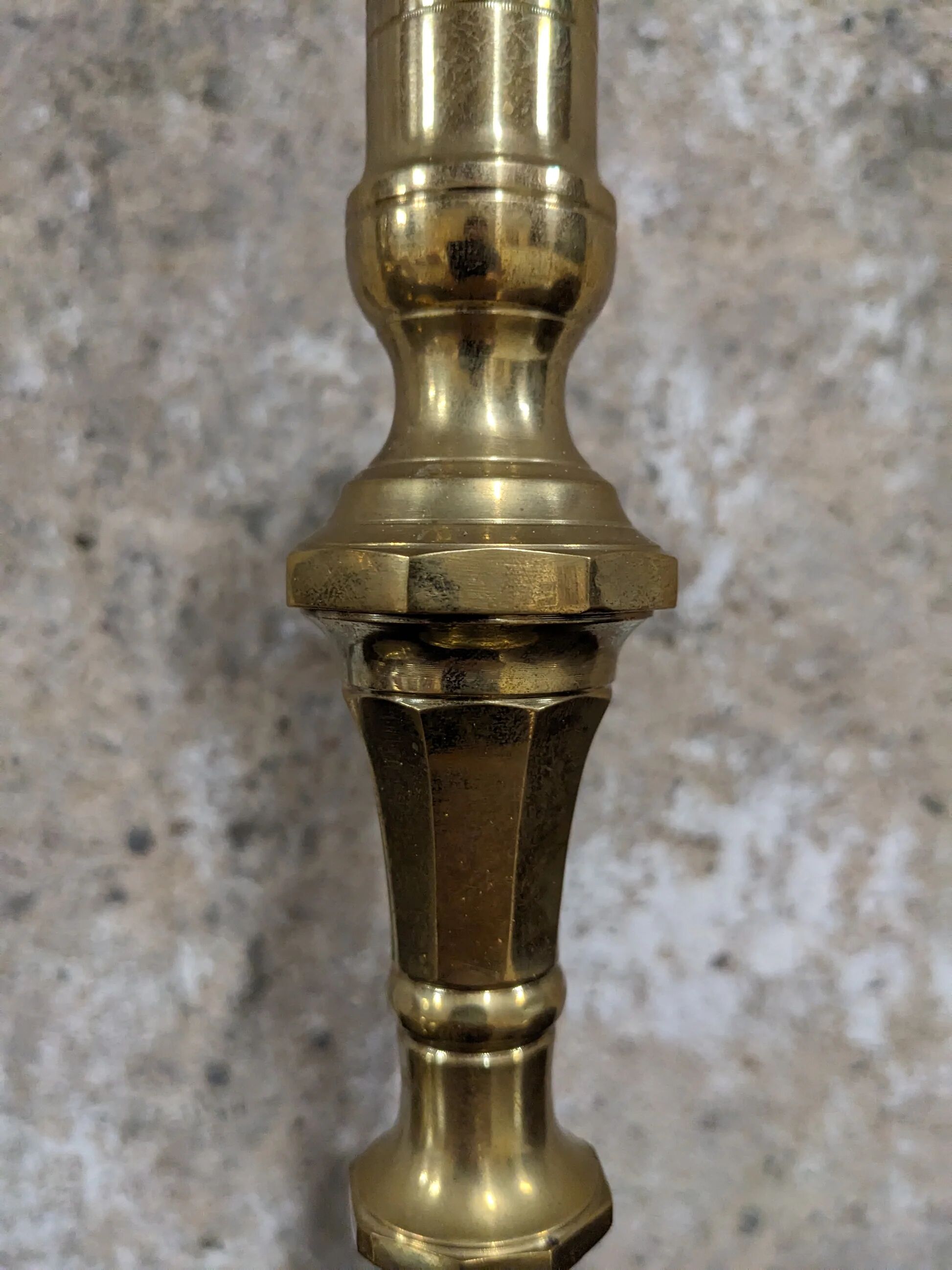 Pair of brass candlesticks
