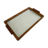 Vintage hammered glass tray