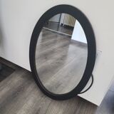 Miroir ovale en bois massif