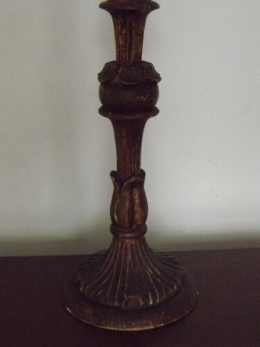Vintage carved wooden lamp