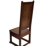 Art Deco High Back chair in oak minimalist design