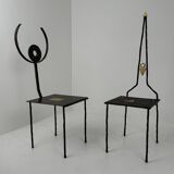 Pair of chairs by Jean-Jacques Argueyrolles