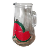 Carafe vintage sérigraphiée motif pastèque made in italy