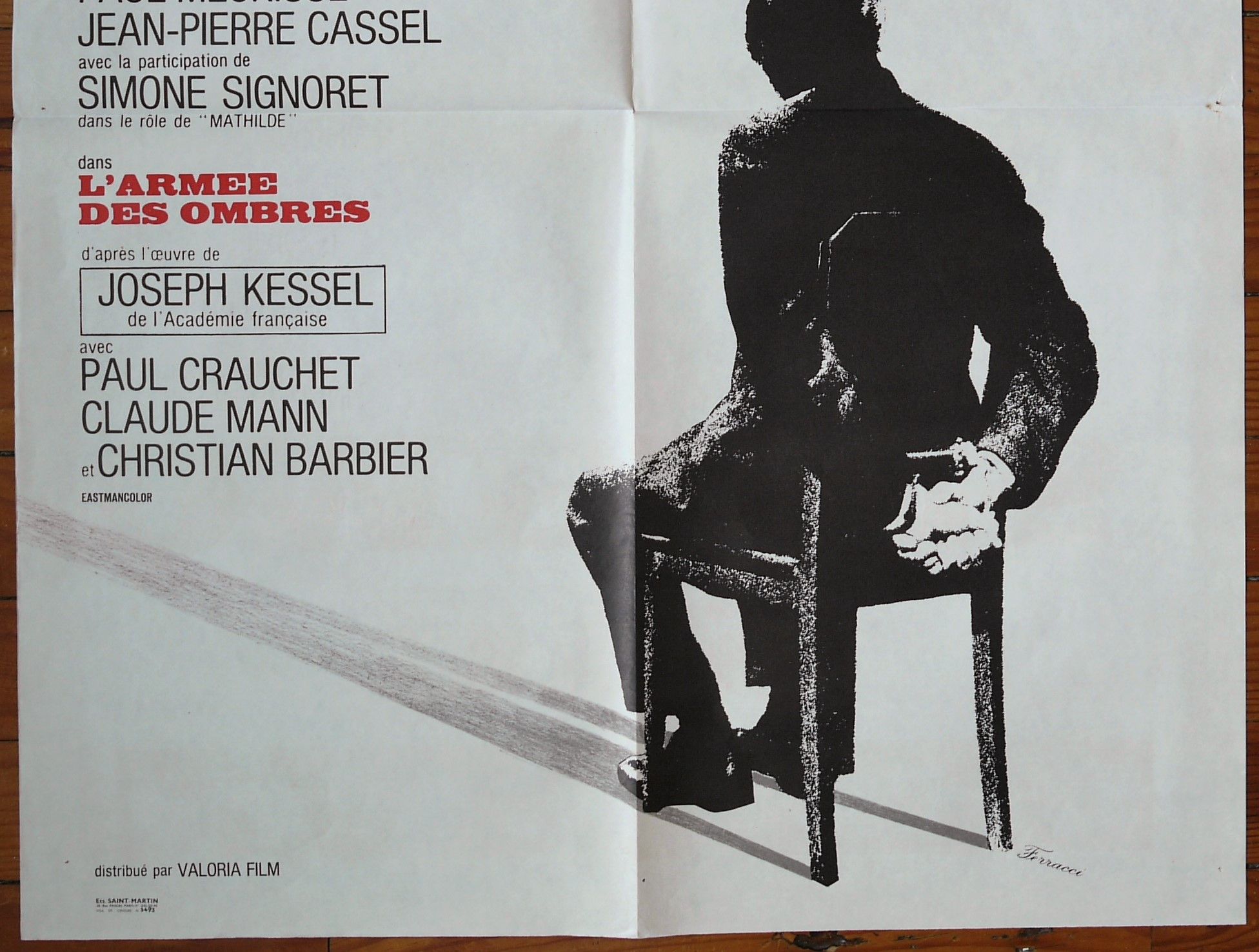 Original movie poster "The Army of Shadows" Melville