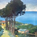 Mediterranean landscape signed from 1970