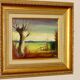 Original Swedish Mid-Century Oil on Panel" Nature" by Harry Petersen - Vintage and Framed