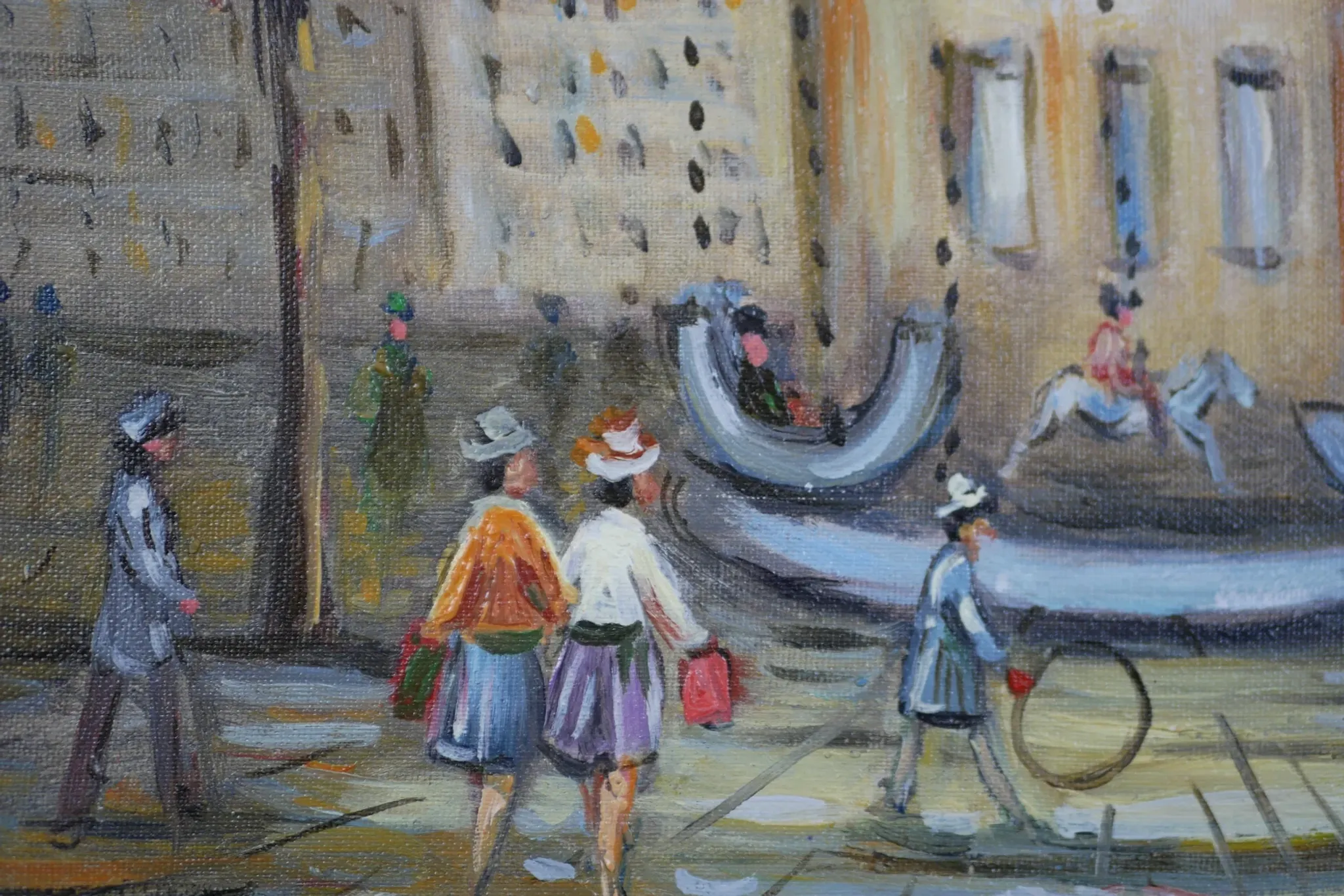 Michel Pabois - At the Paris Carousel - Oil on canvas signed.