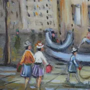 Michel Pabois - At the Paris Carousel - Oil on canvas signed.