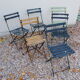 Suite de chaises pliante de bistrot
