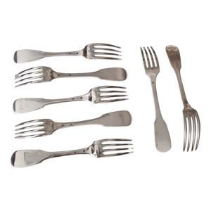 Lot de 7 fourchettes de table en