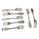 Set of 7 sterling silver table forks