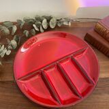 Set of two fondue plates and serving dish