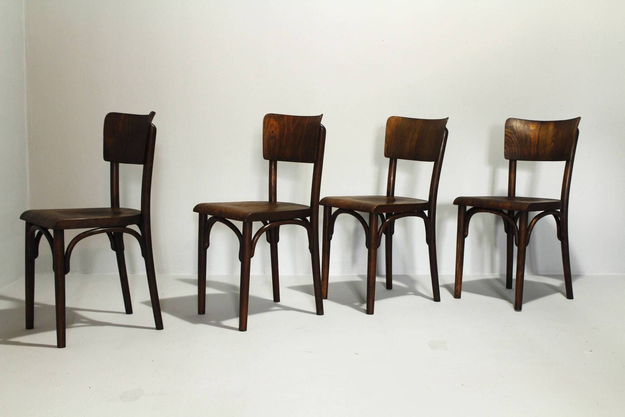 Pub Chairs from Thonet H-48, 1930s, Set of 4