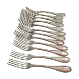 Lot forks silver metal