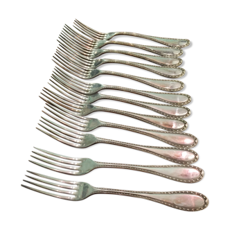 Lot forks silver metal