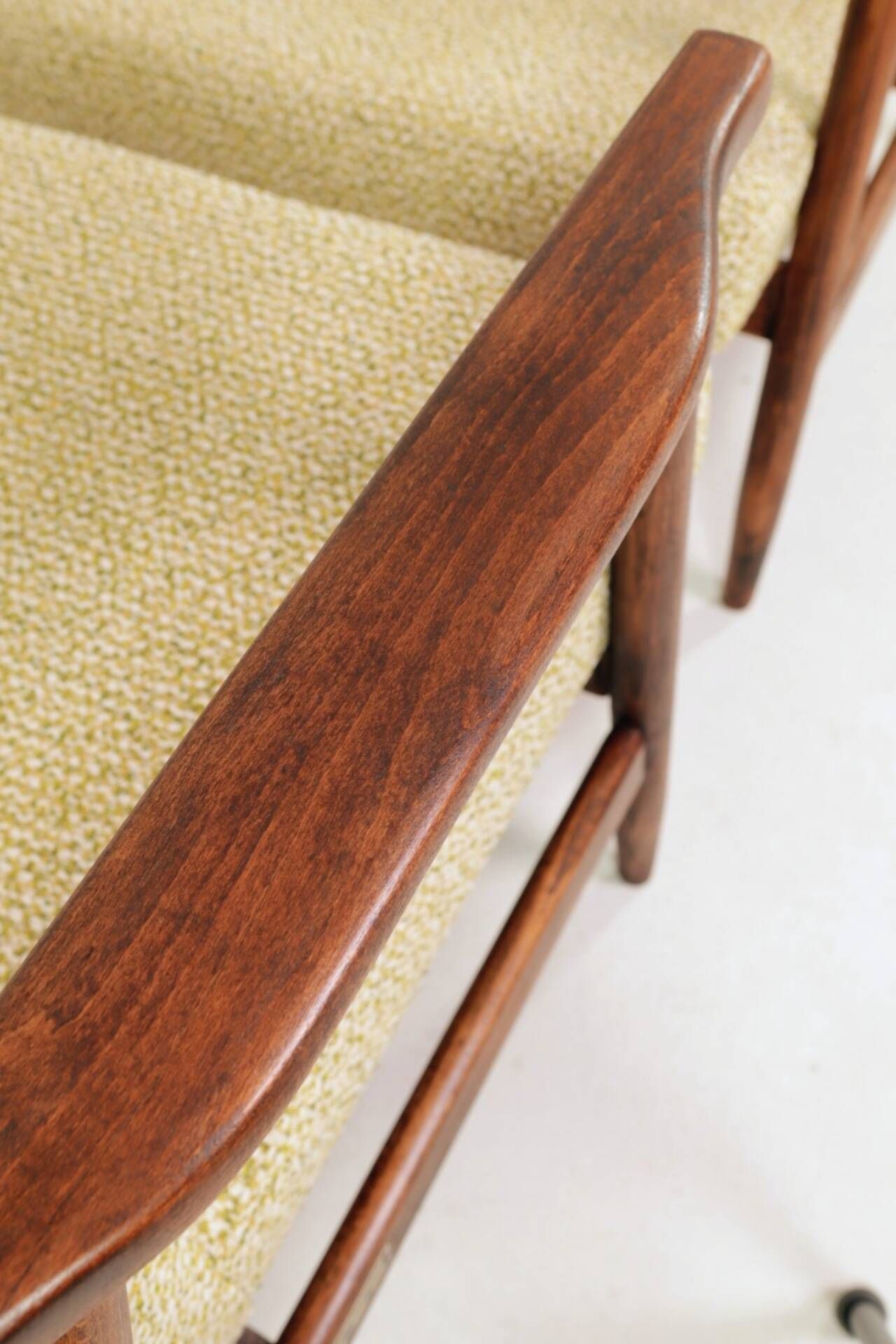 Pair de fauteuils vintage vert nebula 1970s